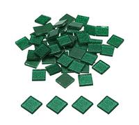 sourcing map Pack de 50 Mosaïque Carrelage Tuile Tesselle Verre 2x2cm Vert | Éclat Cristal Vrac Carré Paillettes Carreaux, pour Maison Décoration Artisanat, 200g