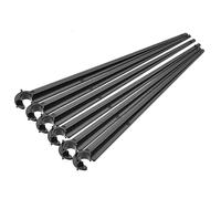 sourcing map Paquet de 50 Irrigation goute à goute Support Piquets 110mm | Noir pour 1/4" Tube Tuyau, PP Plastique, Longueur
