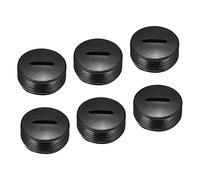 sourcing map Paquet de 6 Carbone Brosse Support 16mm OD 8mm Hauteur | Capuchon Moteur Électrique Brosse Plastique Couverture Fil Noir