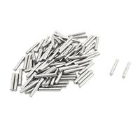 sourcing map Parallèle de Goujon Pins Fixer Elements Métal Argenté 2 x 13mm 100Pcs
