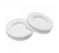 sourcing map Passe Fil Caoutchouc Œillet Montage Diamètre 25mm Rond Passe Câble Caoutchouc Double Face pour Fil Protection Blanc Paquet 10