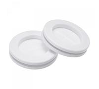 sourcing map Passe Fil Caoutchouc Œillet Montage Diamètre 30mm Rond Passe Câble Caoutchouc Double Face pour Fil Protection Blanc Paquet 6