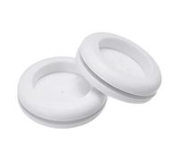 sourcing map Passe Fil Caoutchouc Œillet Montage Diamètre 32mm Rond Passe Câble Caoutchouc Double Face pour Fil Protection Blanc Paquet 10