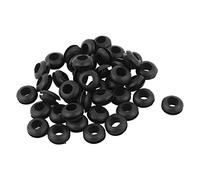 sourcing map Passe Fil Caoutchouc Oeillet Passe Câble 6mm Diamètre intérieur noir protecteur joint 40pcs