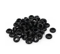 sourcing map Passe Fil Caoutchouc Oeillet Passe Câble Bague étanchéité joint fil électrique noir 10mm diamètre intérieur 50pcs