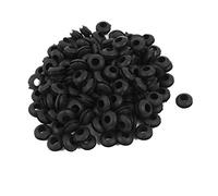 sourcing map Passe Fil Caoutchouc Oeillet Passe Câble Protecteur câble électrique joint noir câblage intérieur 4 mm diam 150pcs