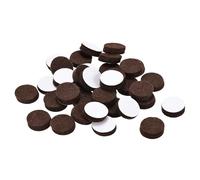 sourcing map Patins de Chaise Feutre Tampon Meuble Autoadhésif 18mm Diamètre 5mm Épais Plancher Protecteurs Marron 100Pcs