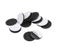 sourcing map Patins de Chaise Feutre Tampon Meuble Autoadhésif 32mm Diamètre Rond 3mm Epais Noir 48Pcs