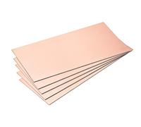 sourcing map PCB CCuivre Revêtement Plaque Stratifié 200mm x 100mm x 1.5mm FR4 Verre Fibre Double Face pour Circuit Projets Paquet 5