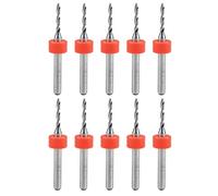 sourcing map PCB Forets 1,6mm Tungstène Carbure Rotatif Outil Bijoux CNC Gravure Imprimer Circuit Planche Micro Forets 1/8 Pouce Queue 10Pcs