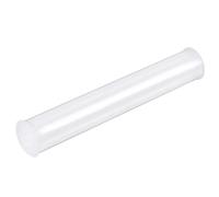 sourcing map Petit tube de rangement rond en plastique transparent avec bouchons rigides 30 x 32 x 200 mm de diamètre pour article stocké