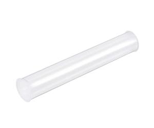sourcing map Petit tube de rangement rond en plastique transparent avec bouchons rigides 30 x 32 x 200 mm de diamètre pour article stocké