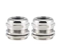 sourcing map PG29 Presse-étoupe 18mm-25mm Fil Trou Imperméable Metal Joint Réglable Contre-écrou avec Rondelle 2Pcs