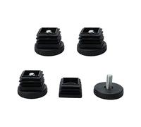 sourcing map Pieds de Nivellement Meuble Réglable Pied Réglable Patin de Meuble Jambe Pied de Table Chaise Base Protection Plancher 25x25mm Tube carré Embout Insert Glisse kit de 4pcs