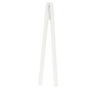 sourcing map Pince à toast en silicone de 22,1 cm, pince de cuisine résistante à la chaleur, ustensile de cuisine pour grille-pain, salade, barbecue, bacon, steak frit, blanc