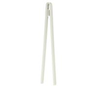 sourcing map Pince à toast en silicone de 29 cm, pince de cuisine résistante à la chaleur, ustensile de cuisine pour grille-pain, salade, barbecue, bacon, steak frit, blanc