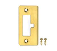 sourcing map Plaque de Gâche de Porte 76mm x 40mm Couleur Or | en Acier Inoxydable 201 pour Gâche de Verrou de Porte