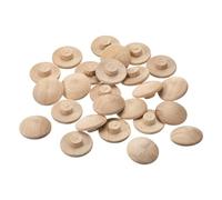 sourcing map Plaques en Bois, 50 Pcs 20 X 7 mm Plaques en Bois de Hêtre avec Bouton Supérieur, Cache-Trous de Vis, Couverture Décorative pour Chaises Menuiserie