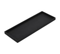 sourcing map Plateau de courtoisie de salle de bain, 40 x 15,2 cm, distributeur de savon en silicone incassable, organiseur d'évier de cuisine, pour savons, clés, bougies, bibelots, noir