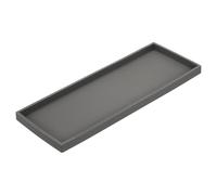 sourcing map Plateau de courtoisie de salle de bain, 40 x 15,2 cm, distributeur de savon en silicone incassable, organisateur d'évier de cuisine, savon, clés, bougies, bibelots, gris