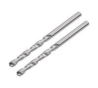 sourcing map Plein Carbure Hélicoïdal Foret Pointes 2.5mm C2/K20 Tungstène Carbure Droite Tige Spirale Cannelures Perçage Fraise 2pcs