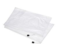 sourcing map Pochette Chemise Maille Fermeture éclair Sac A4 Taille Plastique Zip Fichier Pochette Document Dossiers pour Domicile Bureau Voyage Blanc Paquet de 12