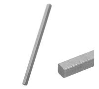 sourcing map Porte arré en acier, 6,35 mm x 0,6 cm x 15,2 cm, tige en acier carrée étirée à froid 45#, barres métalliques de précision pour clés mécaniques, support structurel, machines