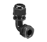 sourcing map Presse-étoupe M16 Joint nylon hydrofuge 90° 6mm-10mm Dia fil câble