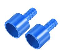 sourcing map PVC Tuyau Raccord 10mm Barbelé x 20mm ID Spigot Droite Tube Adaptateur Tuyau Rapide Connecteur Bleu Coffret de 2
