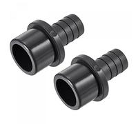 sourcing map PVC Tuyau Raccord 20mm Barbelé x 32mm OD Spigot Droite Tube Adaptateur Tuyau Rapide Connecteur Noir Coffret de 2