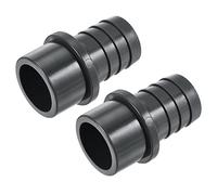 sourcing map PVC Tuyau Raccord 32mm Barbelé x 40mm OD Spigot Droite Tube Adaptateur Tuyau Rapide Connecteur Noir Coffret de 2