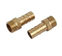 sourcing map Raccord Cannelé 1/4BSP Filetage mâle 10mm tuyau tube adaptateur Connect 2pcs