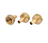 sourcing map Raccord Cannelé 3/4BSP Femelle Filetage 10mm Tuyau Barbillon Tube Raccord Coupleur Connecteur Adaptateur 3pcs