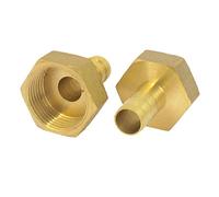 sourcing map Raccord Cannelé 3/4BSP Femelle Filetage 12mm Tube Diamètre Laiton Tuyau Barbillon Coupleur Connecteur 2pcs