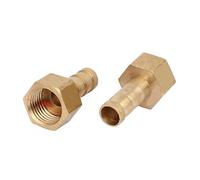 sourcing map Raccord Cannelé BSPP G1/4 Femelle Filetage 8mm Laiton 2pcs | Tuyau Barbillon Coupleur Connecteur