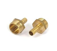 sourcing map Raccord Cannelé Filetage mâle BSP 3/4"BSP en laiton à 10 mm pour tuyau droit adaptateur 2PCS