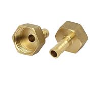 sourcing map Raccord Cannelé G3/4 Femelle Filetage 10mm Diamètre Laiton Barbillon Connecteurs 2pcs