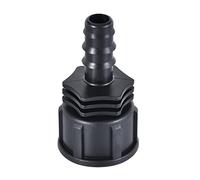 sourcing map Raccord Cannelé Tuyau ABS Coupleur 13mm Cannelé x G3/4 Femelle Filetage Tuyau Adaptateur Noir