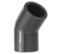 sourcing map Raccord de tuyau coudé, 1,9 cm SCH80 45 degrés en PVC, adaptateur de couplage à 2 voies pour plomberie, noir
