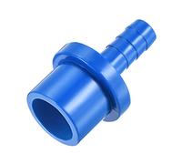 sourcing map Raccord de tuyau en PVC 8 mm barbelé x 20 mm OD Spigot Bleu | Adaptateur de tube droit, connecteur rapide de tuyau