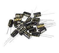 sourcing map Radial Condensateur électrolytique 6.8uF 400V 105°C Vie 2000H 8x12mm Noir 20pc