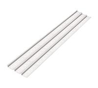 sourcing map Rail DIN Fendu Aluminium Montage Guide 500mm Long 35mm Large 7,5mm Haut Argentée Paquet 3