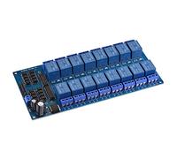 sourcing map Relais Module 16 Canal 24V Bas Niveau Déclenchement Module Bleu Relais Module Carte pour DSP
