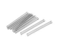 sourcing map Ressort de Compression 0.4mmx4mmx45mm 304 Acier Inoxydable Argenté 10pcs