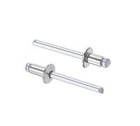 sourcing map Rivets Aveugles 304 Acier Inoxydable Rivets Traction Noyau Décoration Rivets 5mm Diamètre 8mm Prise Longueur Argenté 25Pcs