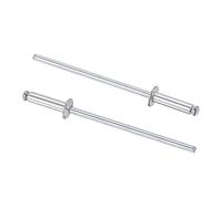 sourcing map Rivets Aveugles Rivets Traction Aluminium Noyau Décoration Rivets 2.4mm Diamètre 9mm Prise Longueur Argenté 120Pcs