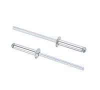 sourcing map Rivets Aveugles Rivets Traction Aluminium Noyau Décoration Rivets 3.2mm Diamètre 15mm Prise Longueur Argenté 120Pcs