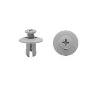 sourcing map Rivets De Fixation en Plastique 8mm 20 Pièces Gris Voiture