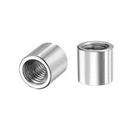 sourcing map Rond soudez Écrous M8 x 12mm x 12mm soudez Bonde Femelle Écrou Fileté 201 Acier Inoxydable Encart Soudable 20pcs