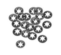 sourcing map Rondelle de Blocage M10 Rondelle de Verrouillage 9.2mm I.D. 20mm O.D. Interne Dent Pousser Vitesse Clips 65Mn Noir Oxyde Finition 20pcs